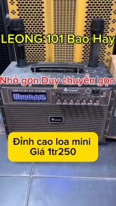 BẢN NÂNG CẤP 2025 Loa Karaoke Xách TayLEONG L-101  Tặng Kèm 2 Mic Hát Nhẹ Chống Hú  Công Suất 150W Có Reverb Echo Hát Siêu Hay Âm Thanh Hay Bass Chắc Chống Hú . Kết Nối Bluetooth 5.0IUSB AUX