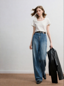3COLOUR·S | Autumn Casual Washed Loose Straight Trousers