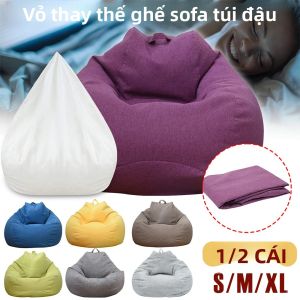 Túi Đậu Lớn Bao S/M/XL Cotton Thoải Mái Ghế Lười Bọc Cho Phòng Khách Trẻ Em Tất Nam Ghế Không Bao Gồm Chất Độn