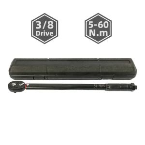 5-60N.m Torque Wrench 3/8  Square Drive Preset Bicycle Torques Key Two-way Ratchet Car Bike Automotive Hand Tools