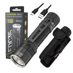 Ultra Bright Rechargeable EDC Flashlight 5000LMS NiteLab UHi LED Powerful Torch Lighter with Battery for Self Defense Camping