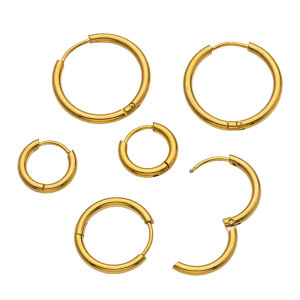 10pcs Stainless Steel Huggie Hoop Earrings Small Hypoallergenic For DIY Women Simple Cartilage Stud Earrings Jewelry Making