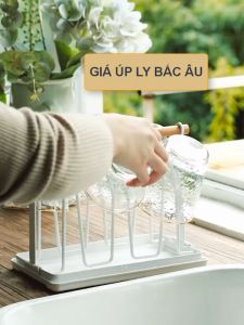 Giá úp ly phong cách tối giản Bắc âu thép sơn tĩnh điện kết hợp gỗ