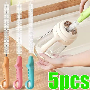 5/1PCS Multipurpose Drinking Straw Cleaning Brush Multicolored Baby Bottle Straw Tube Pipe Cleaner Home Stainless Steel Long Handle Cleaning Brushes