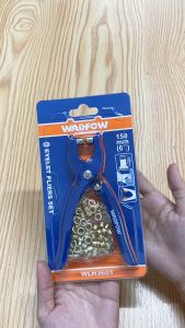 Kềm bấm khoen Wadfow WLH3601 kích thước 6 inch 150mm gồm kìm bấm lỗ và 100 khoen kim loại đường kính 4mm - Thinksafe