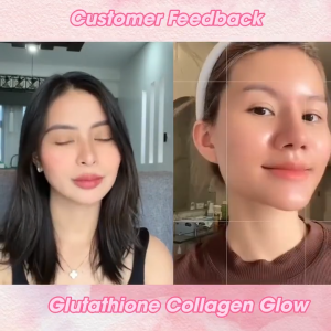 Nature Glow Glutathione Collagen Glow dietary supplement with strawberry flavor Whitening Anti-Aging Skin VitaminC Gummy FDA approved