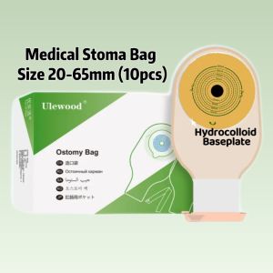 (10pcs) Double Layer Chassis Colostomy Stoma bag 15-65mm Ostomy stoma bag with Adhesive Tape / Beg Najis
