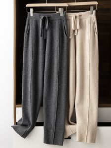 Dệt Kim Len Merino Quần Legging Nữ Nguyên Chất 100% Len Thường Ngày Thu Đông Giảm Béo Màu Quần Legging Dày Cho Ấm Áp