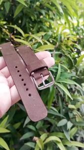 Tali Kulit Jam Tangan Selapis Uk 18mm Warna Coklat Garansi 1 Tahun