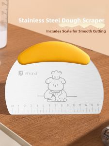 Stainless Steel Silicone Kitchen Baking Tool Dough Scraper Cutter Grade Food Silicone Dough Cutter Baking Accessories