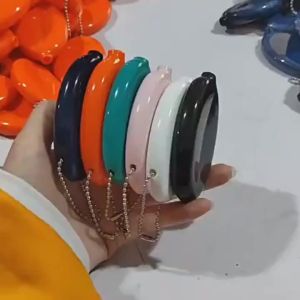Multicolor Small Oval Coin Purse Earphone Storage Bag With Keychain Portable Travel Small Wallet Daily Carrying〔YY32〕