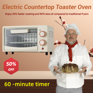 12L Smart Air Fryer Toaster Oven Combo Compact Convection Cooker Precise Timer Rapid Heat Circulation Toasting Baking