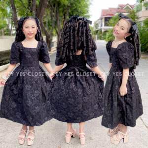 [ACTUAL PHOTO] 009 | BLACK CYC Clara Embossed Jacquard Filipiniana Inspired Dress