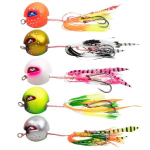 1PC New Sea Fishing Lures Slider Jigs Tuna Baits Tai Rubber Snapper Grouper Sea Winter Jigging Night glow Fishing Lure