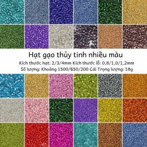 Miyuki Kính Đính Hạt 2/3/4mm 11/0 Nhật Bản Chống Thấm Nước Miếng Đệm Rời Hạt Cho DIY Vòng Tay Trang Sức May - 18 Gam/lô