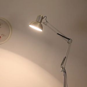 โคมไฟตั้งโต๊ะ เป็นสำหรับโคมตั้งพื้นพับเก็บได้ โคมไฟอ่านหนังสือ โคมไฟมินิมอล สูงๆ แถมหลอดไฟ E27 ปรับขึ้นลงได้ สำหรับหนังสือ โคมไฟสูงๆ