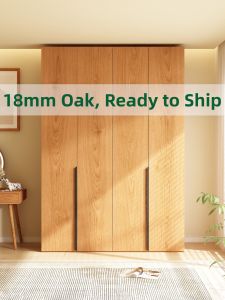Children Oak Wood Bedroom Wardrobe