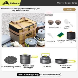 BSWOLF | Multipurpose Camping Cookware Set Large Capacity Storage