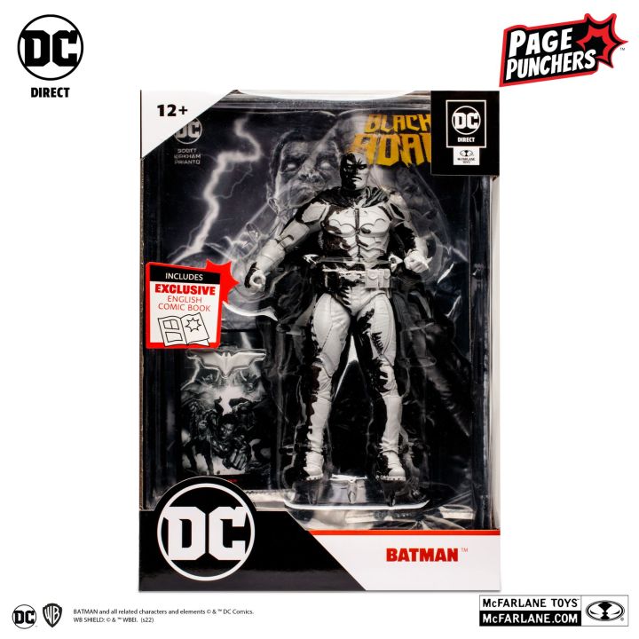 McFarlane Toys Batman Line Art With Exclusive Black Adam Comic Book ...