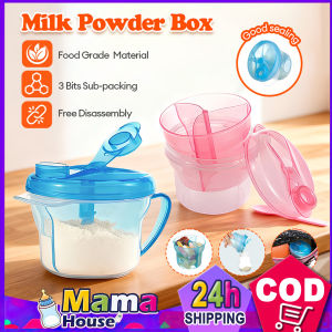 Baby Milk Powder Dispenser 3-Grids Portable Baby Food Storage Box Milk Powder Storage