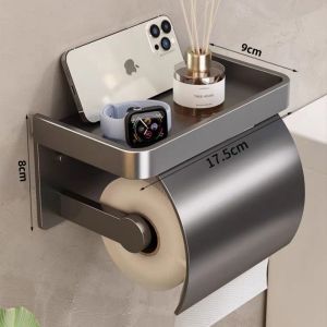 QIAOPIDIANDIAN | Giá Đựng Giấy Vệ Sinh Treo Tường Không Khoan Lỗ