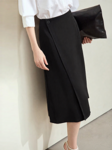 AMII | Minimalist A-Line Skirt Asymmetric Design