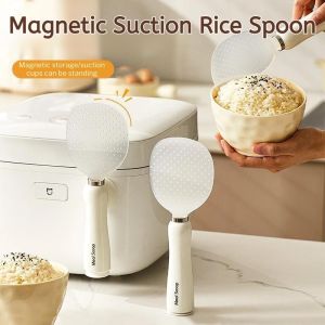 Magnetic Rice Spoon Vertical Non-stick Rice Shovel Creative Rice Serving Handy Gadget Rice Cooker Spoon