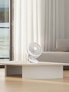 Quạt Kẹp Di Động Sạc Được Tích Hợp Đèn Ngủ 5 Tốc Độ 360 Độ ° Quạt Làm Mát Mini Có Thể Điều Chỉnh Được Cho Xe Đẩy Em Bé Văn Phòng Phòng Ngủ Cắm Trại
