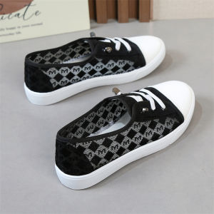 Spring Summer New Style Mesh Shoes Womens Flat Bottom Breathable Casual Sneakers Student Mom Comfortable Low Heel White Shoes