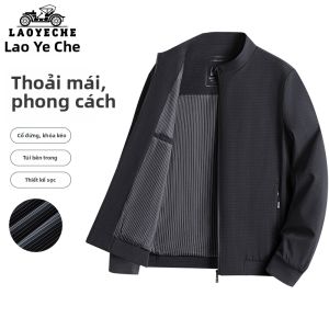 LAOYECHE | Áo Khoác Dân Dã Chống Gió cho Nam Trung Niên và Người Lớn Tuổi Mùa Xuân và Thu