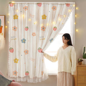 [MiGuMiGu] 1M * 2M Non Perforated Curtains Velcro Curtains Window Curtains Bedroom Curtains Non Perforated Installation Simple Self Adhesive Light Blocking Curtains Finished Product [24-hour Shipping]