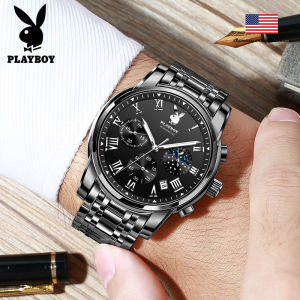 นาฬิกาข้อมือชาย Quartz Mechanical Style Steel Band Waterproof Watch นาฬิกาข้อมือผู้ชายสุดหรูสำหรับธุรกิจและงานวันเกิด