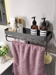 MOSHANG | No-Drill Wall Mount Bathroom Storage Shelf