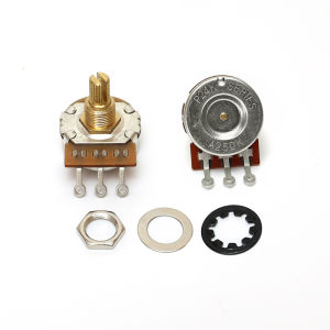 10pcs กีตาร์ Potentiometers 24 ฟันเพลาด้าย 3/8 "หม้ออะไหล่กีตาร์500 K/250 K ตัวเลือก