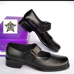 SEPATU PANTOFEL PASKIBRA WANITA SEKOLAH KULIT