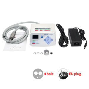 TOQ Dental Electric Motor 1:1/1:5/16:1 Ratio Adjustable LED Micromotor with 2/4 Holes Turbine Connector for Dental Lab Clinic