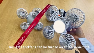 2in1 Solar Fan Light Outdoor Foldable Camping Fan Light Football Light Camping Lanterns With Fan Solar Camping Lantern