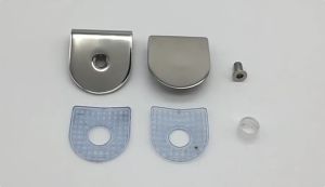 Klip Pemasangan Kaca Stainless Steel (Bulat dan Persegi) untuk Kaca Pagar Pembatas Kamar Mandi -YHF