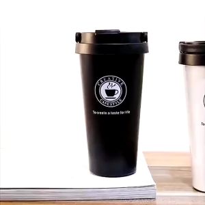 Travel mug New Wholesale Custom Reusable Travel Stainless Steel Coffee cups With Plastic Lid