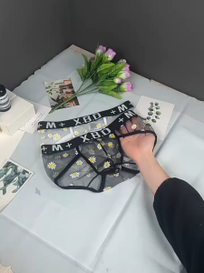 OCSHEAN กางเกงในเอวต่ำเซ็กซี่กางเกงในโปร่งใสผ้าตูเล่แฟชั่นกางเกงในผู้ชาย OCSHEAN