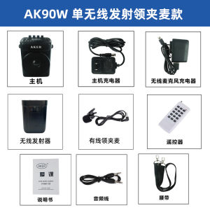 Portable Wireless Bluetooth Speaker AKER AK90W Outdoor Morning Exercise Square Dancing Singing Sound System with Built-In Lithium Battery