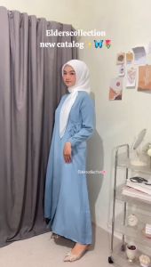 [PROMO LEBARAN FREE EMAS]  ELSIRA DRESS Baju Wanita perempuan Muslim Model Polos Terbaru Ramadhan 2024 mewah elegan putih remaja jumbo korean style