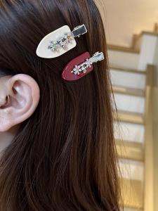 Metal Lace Hair Clips Womens Style Cute Flower Hair Accessories Bangs Duckbill Clip Fashionable Hair Grips Spring Summer