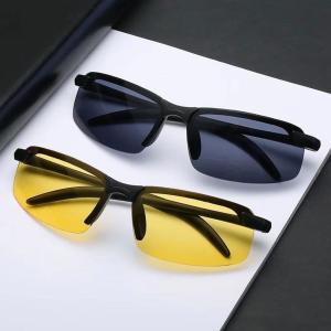 Anti Glare Polarized Sunglasses Fishing Outdoor Sunglasses For Men Yellow Night Vision Yellow Driving Glasses With UV Protection