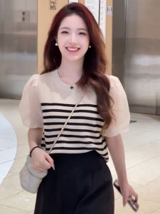 SENWA | Áo Thun Tay Bồng Phong Cách Pháp