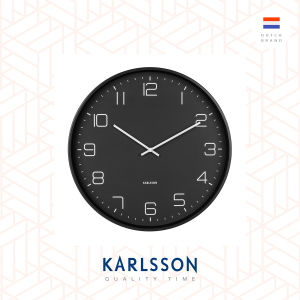 Karlsson Wall clock 40cm Lofty metal matt black design by Design Armando Breeveld