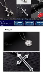 Nhiều mẫu dây chuyền nam titan không gỉ vòng cổ cá tính dành cho nam và nử dây chuyền titan phong cách thời trang basic thanh lịch | Fancy