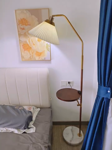 Living Room Sofa Bedroom Bedside Study Simple Light Luxury Hundred Fold Antique Floor Lamp