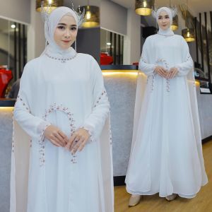 kaftan Naya set iner gamis dan pasmina by riska