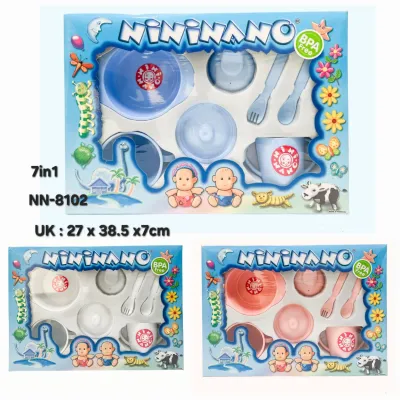 Nininano Feeding Set 7in1 NN8102 5in1 NN8001 Food Maker NN8005 Feedingset Alat Makan Anak Bayi - Kado Anak Baru Lahir - Gift Hadiah Baby Newborn New Born NN-8001 NN-8102 NN-8005